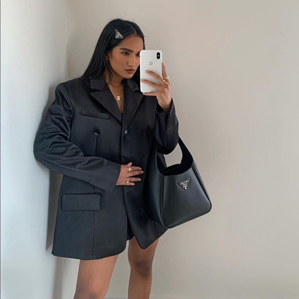 Zara Limited Edition Satin Blazer - Black